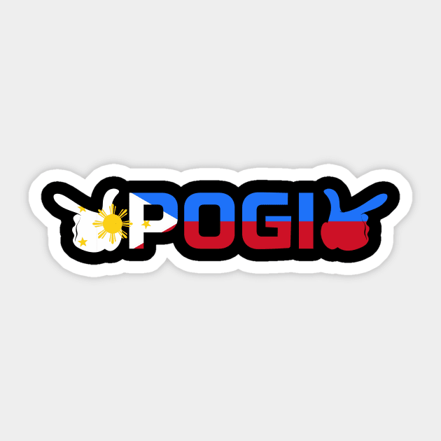 Pogi Fingers Design for Filipinos and Filipinas Sticker by c1337s